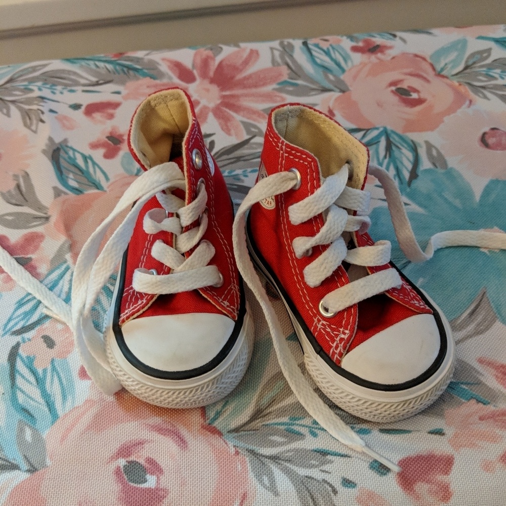 Red Converse high-tops (infant)